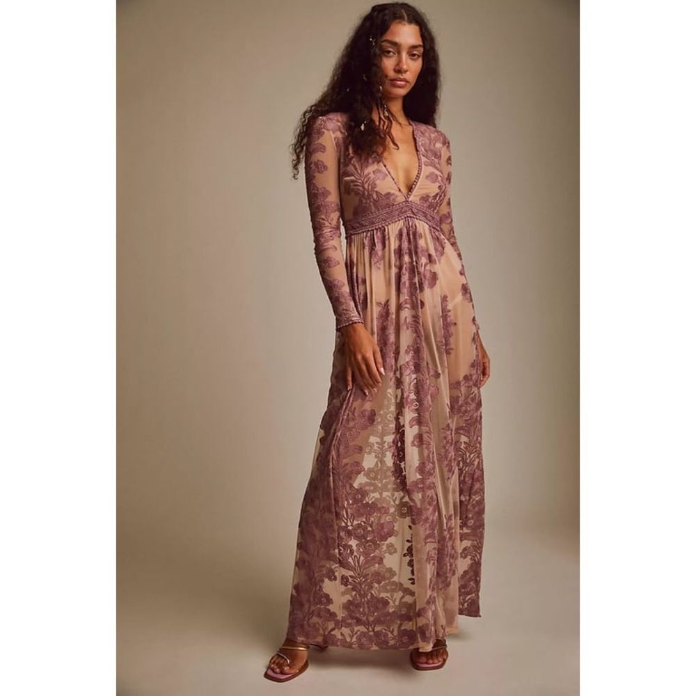 Free People x For Love & Lemons Temecula Maxi Lace Dress  $298